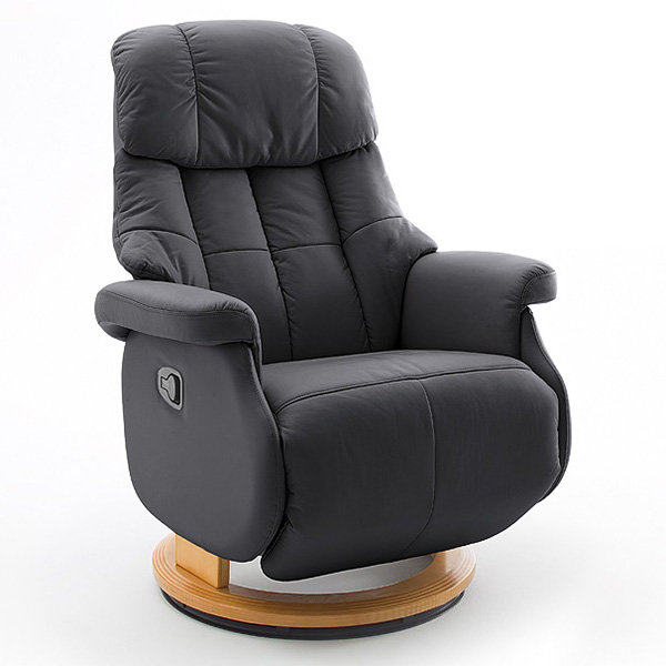 Calgary Comfort L Fotel relax czarny/natura
